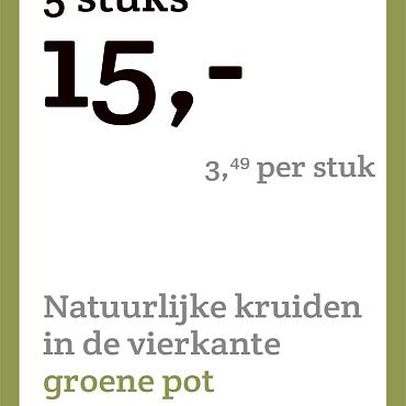 prijskaart 2022 Nederlands - <strong>Natuurlijke kruiden 3,49 per stuk - 5 stuks 15,-</strong>