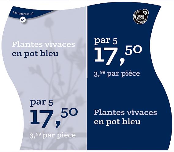 prijsmolen 2022 Frans  - Plantes vivaces 3,99 par pièce - € 17,50 par 5