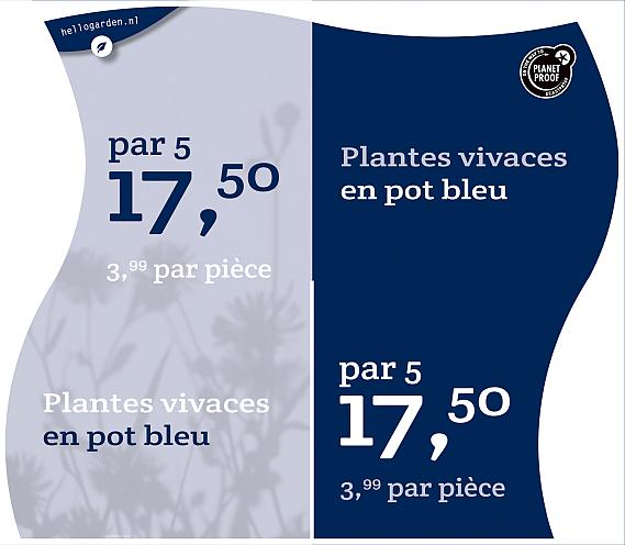 prijsmolen 2022 Frans  - Plantes vivaces 3,99 par pièce - € 17,50 par 5