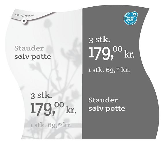 prijsmolen 2022 Deens - Stauder sølv potte 1 stk. 69,95kr. - 3 stk. 179,00kr.