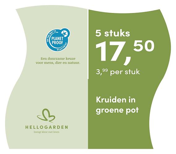 prijsmolen 2025 Nederlands - groene pot 3,99 per stuk - 5 stuks 17,50